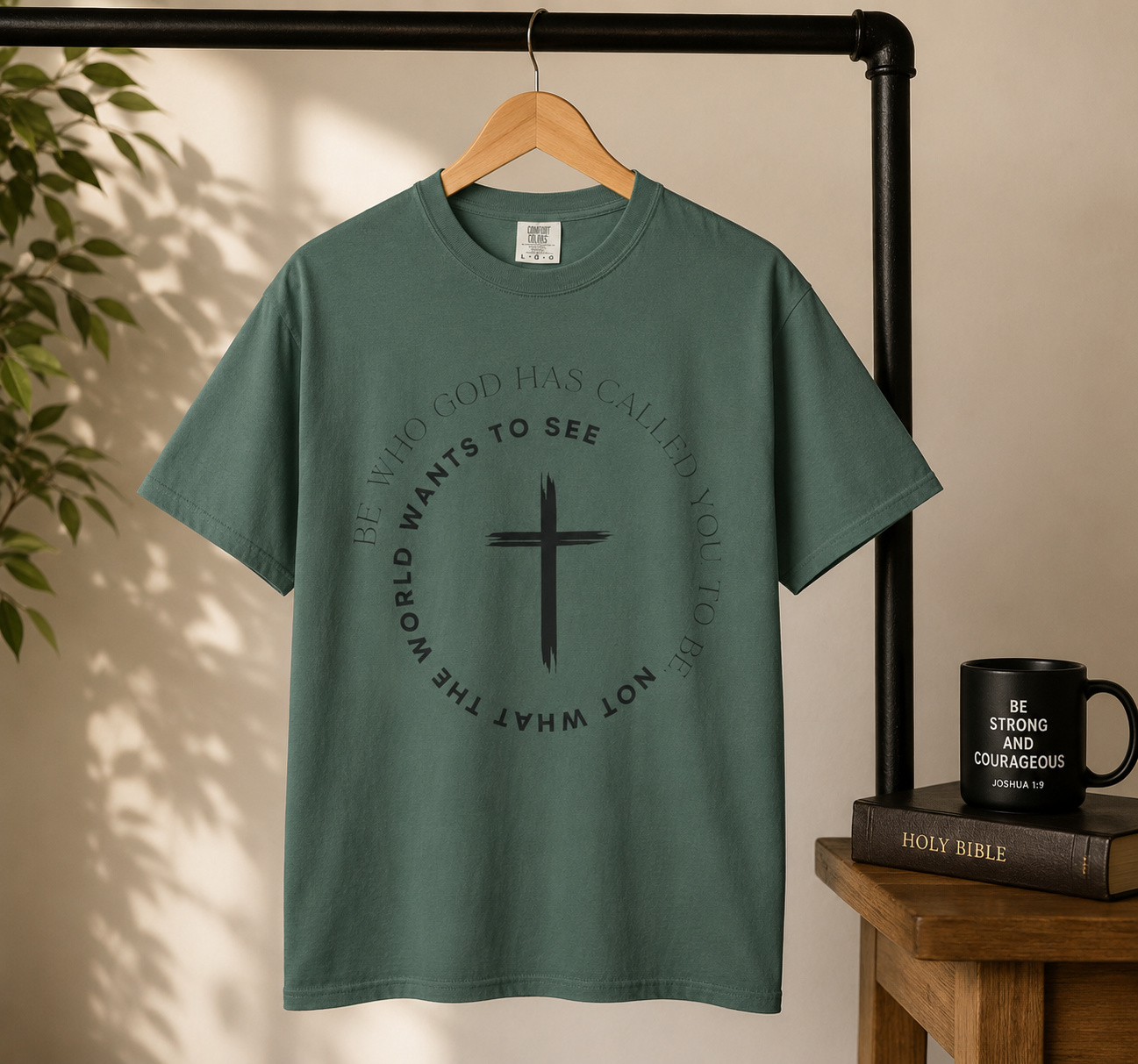 Christian Cross T-Shirt — Be Who God Has Called You To Be Inspirational Faith Tee