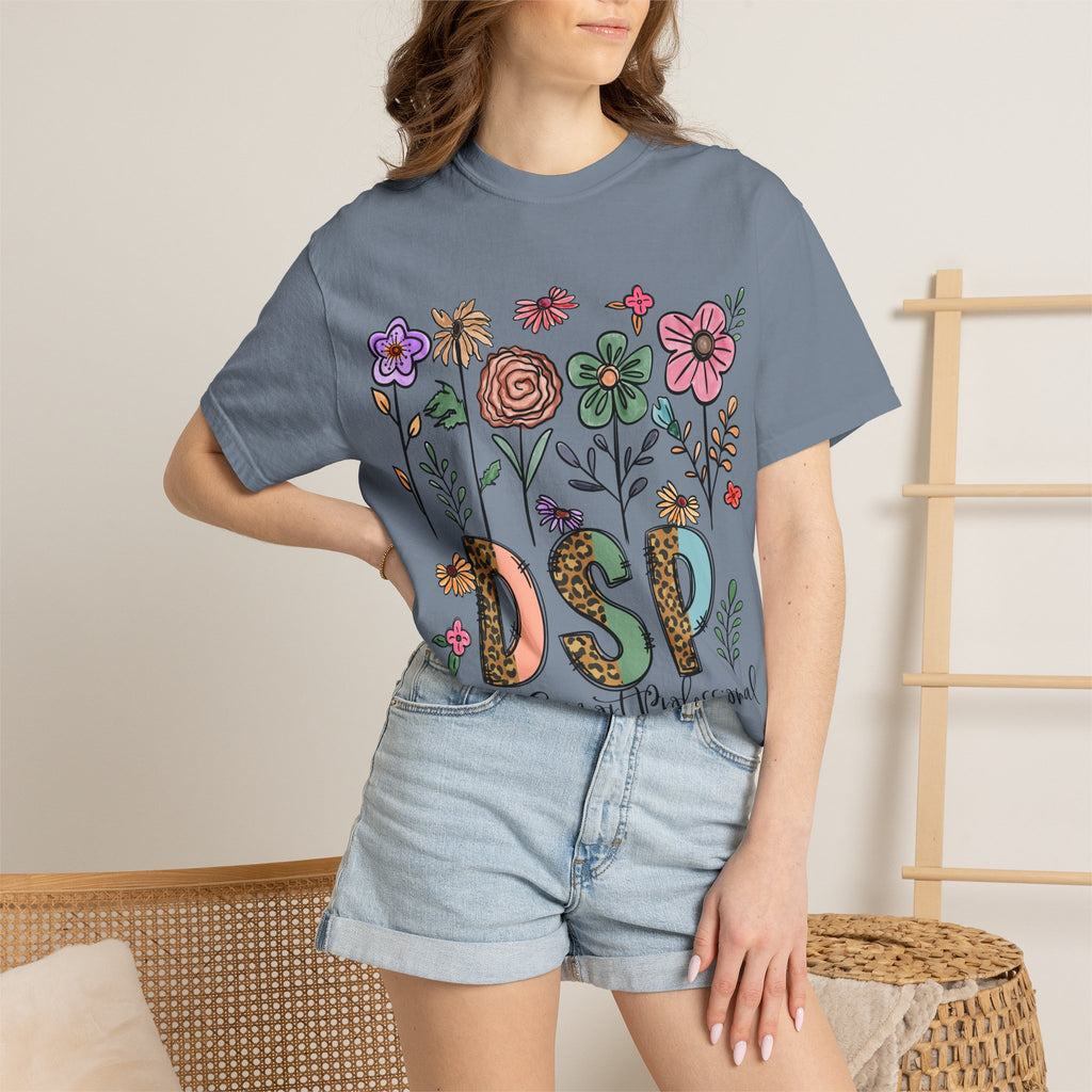 DSP Floral T-Shirt — Direct Support Professional Shirt Caregiver Gift