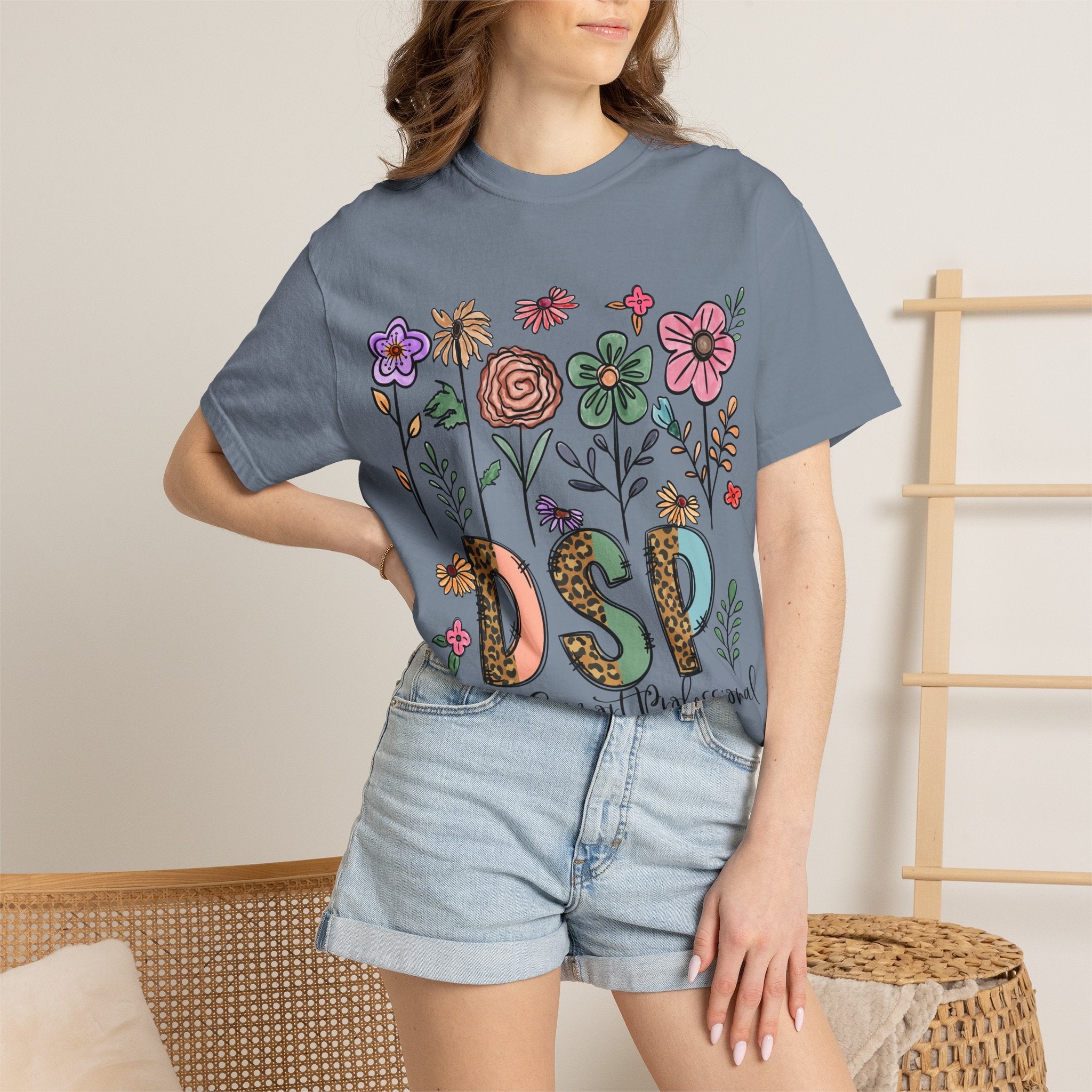 DSP Floral T-Shirt — Direct Support Professional Shirt Caregiver Gift