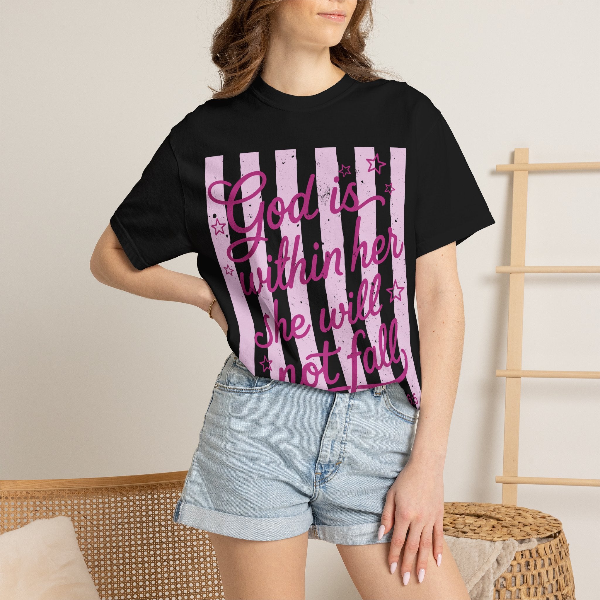 God Is Within Her Psalm 46:5 Women's Inspirational T-Shirt
