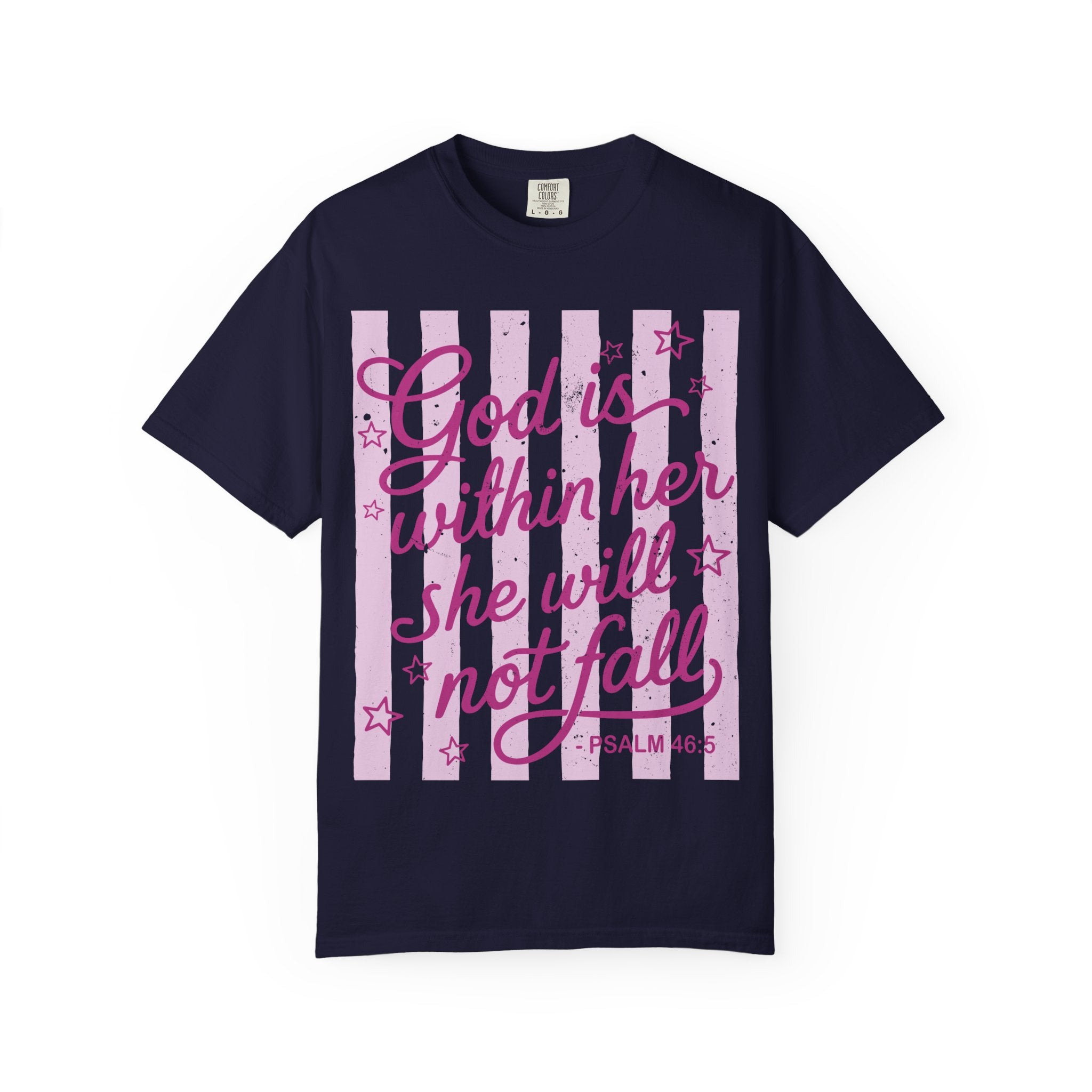 God Is Within Her Psalm 46:5 Women's Inspirational T-Shirt