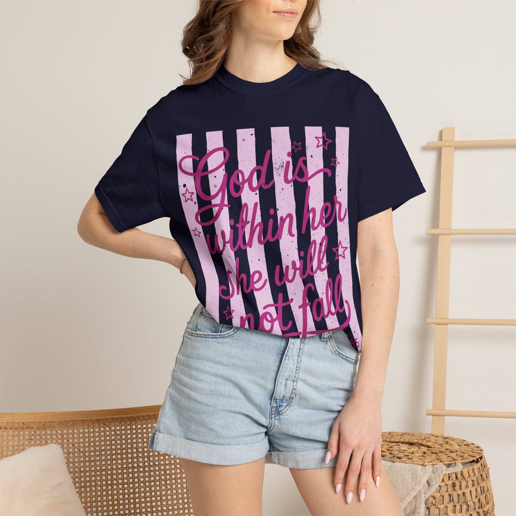 God Is Within Her Psalm 46:5 Women's Inspirational T-Shirt