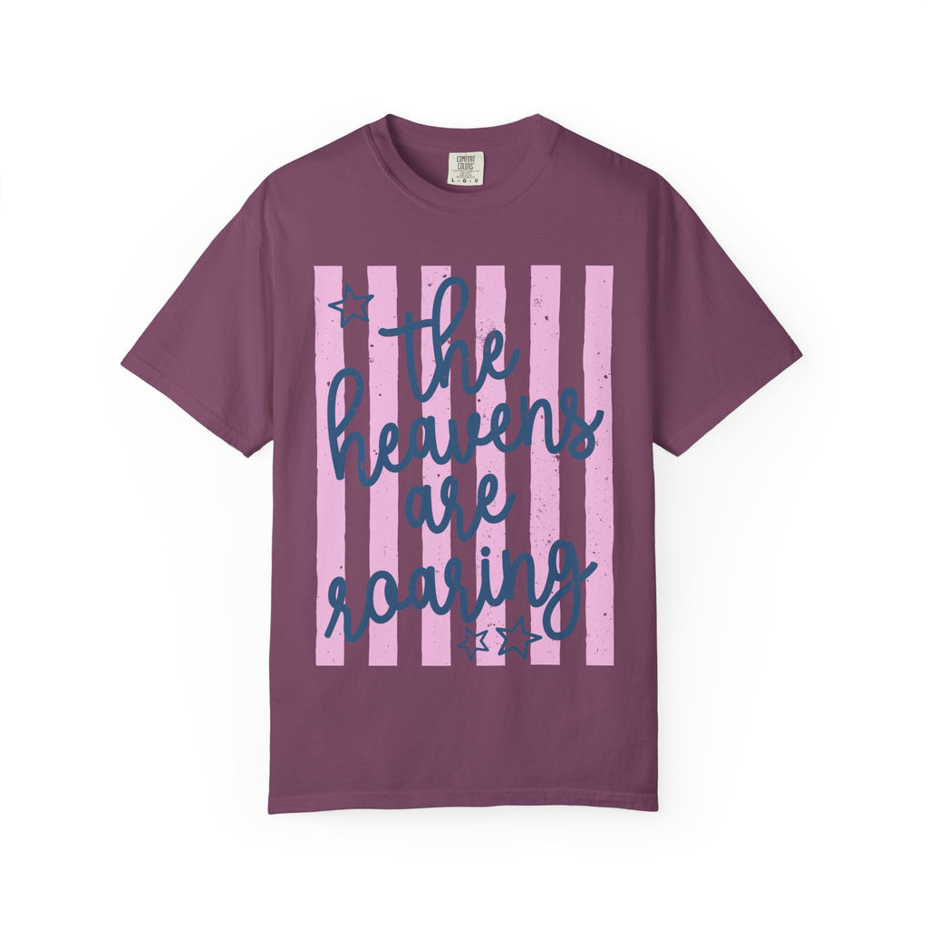 The Heavens Are Roaring T-Shirt — Inspirational Striped Graphic Tee
