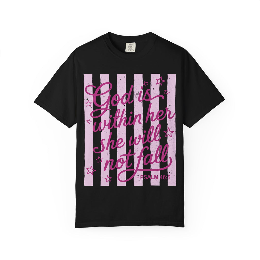 God Is Within Her Psalm 46:5 Women's Inspirational T-Shirt