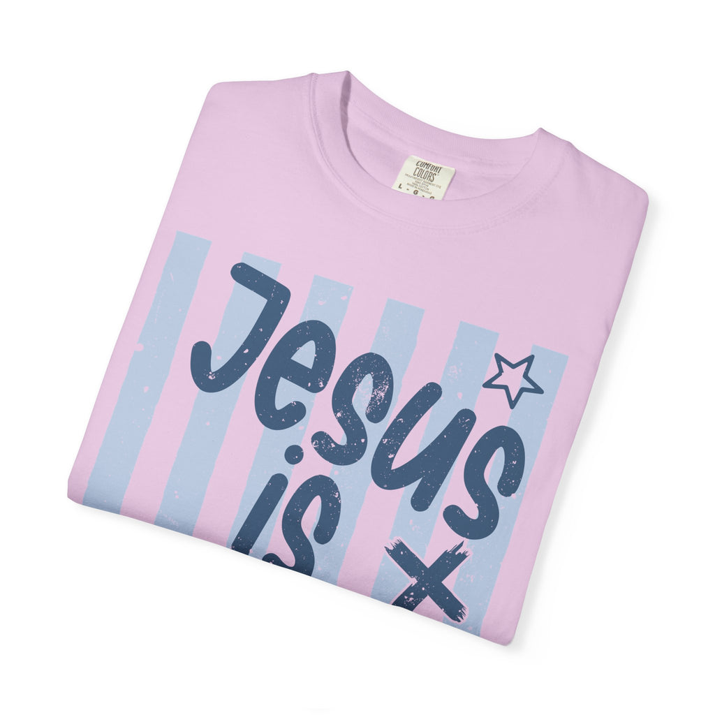 Jesus Is King T-Shirt — Faith Graphic Tee with Cross & Stars
