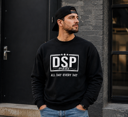DSP Mode Crewneck Sweatshirt — "All Day Every Day" Graphic Pullover
