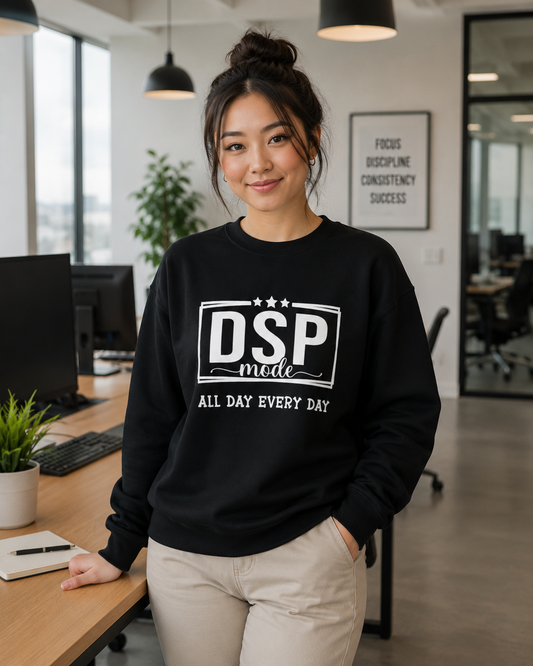 DSP Mode Crewneck Sweatshirt — "All Day Every Day" Graphic Pullover