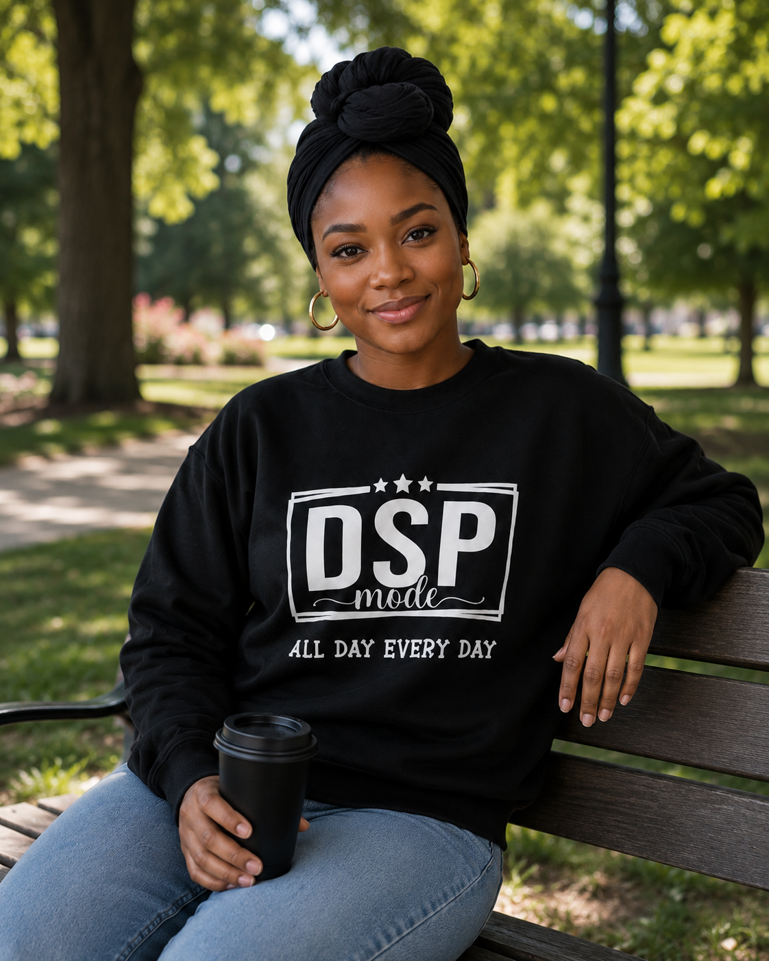 DSP Mode Crewneck Sweatshirt — "All Day Every Day" Graphic Pullover