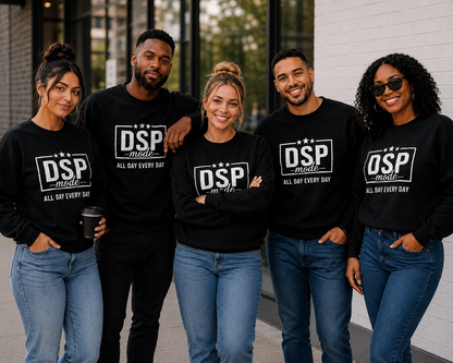 DSP Mode Crewneck Sweatshirt — "All Day Every Day" Graphic Pullover