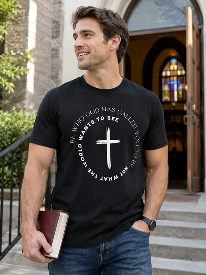 Faith Cross T-Shirt — Minimal Christian Graphic Tee (Garment-Dyed)