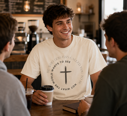 Christian Cross T-Shirt — Be Who God Has Called You To Be Inspirational Faith Tee