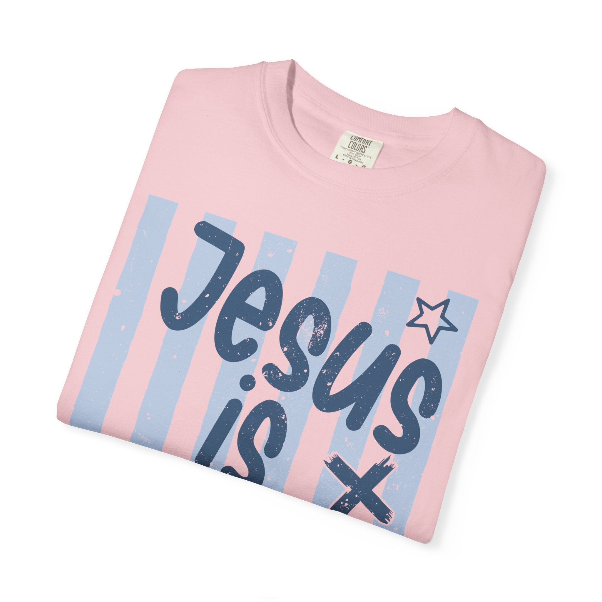 Jesus Is King T-Shirt — Faith Graphic Tee with Cross & Stars