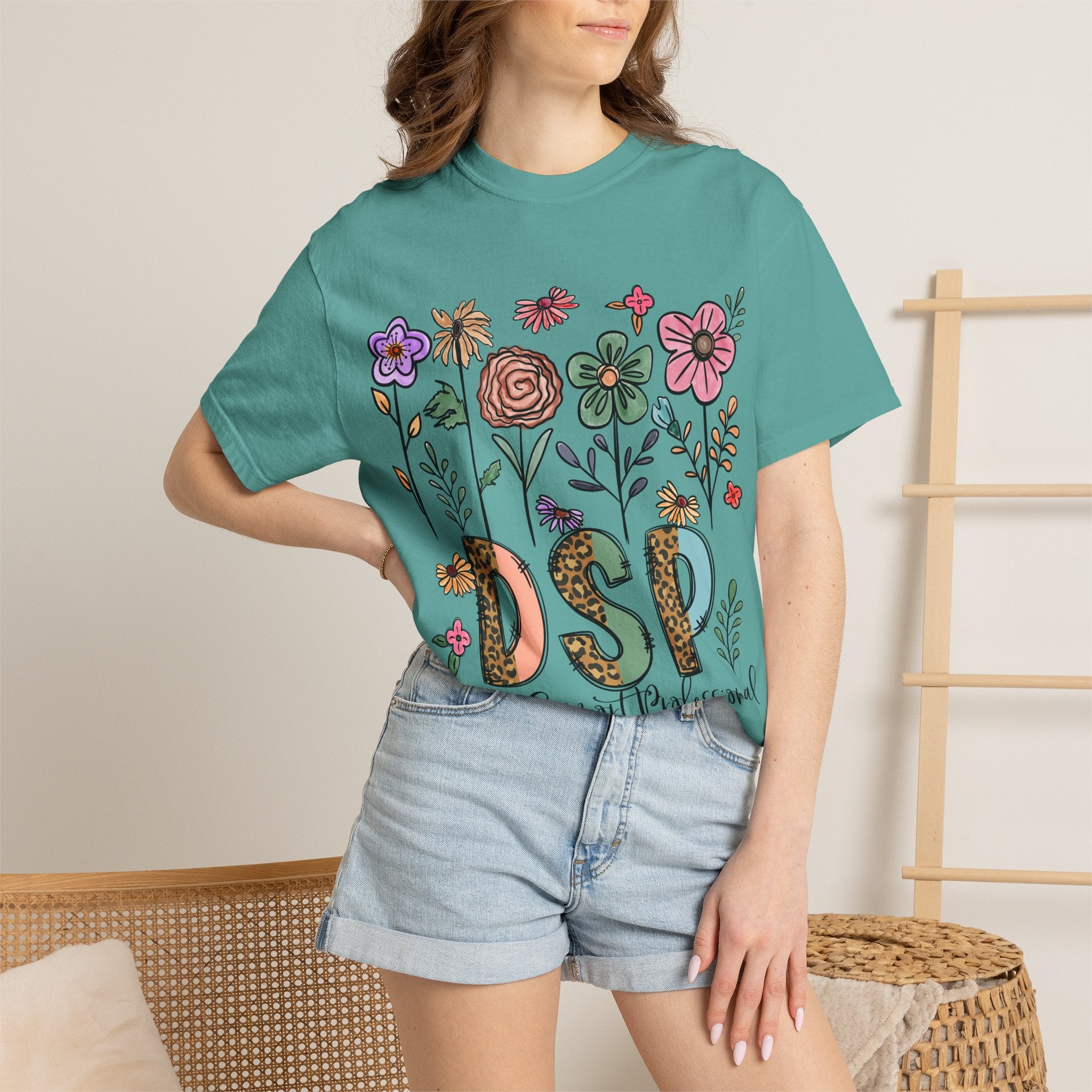 DSP Floral T-Shirt — Direct Support Professional Shirt Caregiver Gift