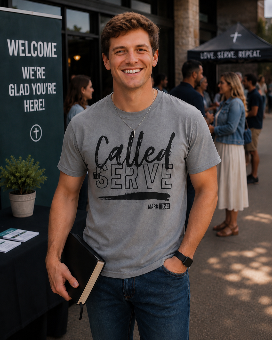 Called to Serve T-Shirt — Christian Faith Tee (Mark 10:45)