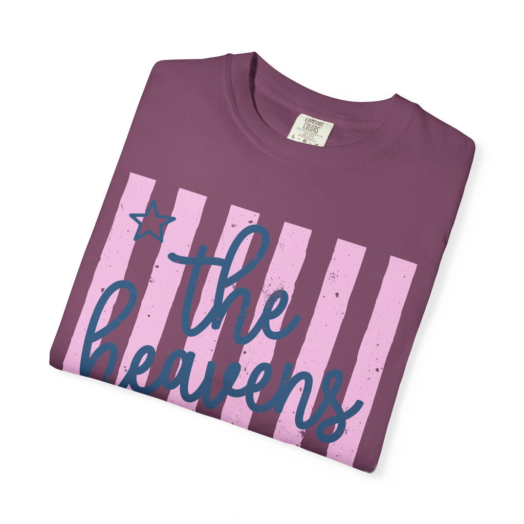 The Heavens Are Roaring T-Shirt — Inspirational Striped Graphic Tee