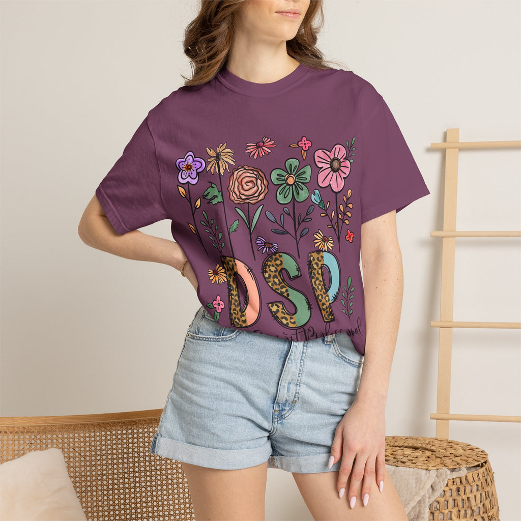 DSP Floral T-Shirt — Direct Support Professional Shirt Caregiver Gift