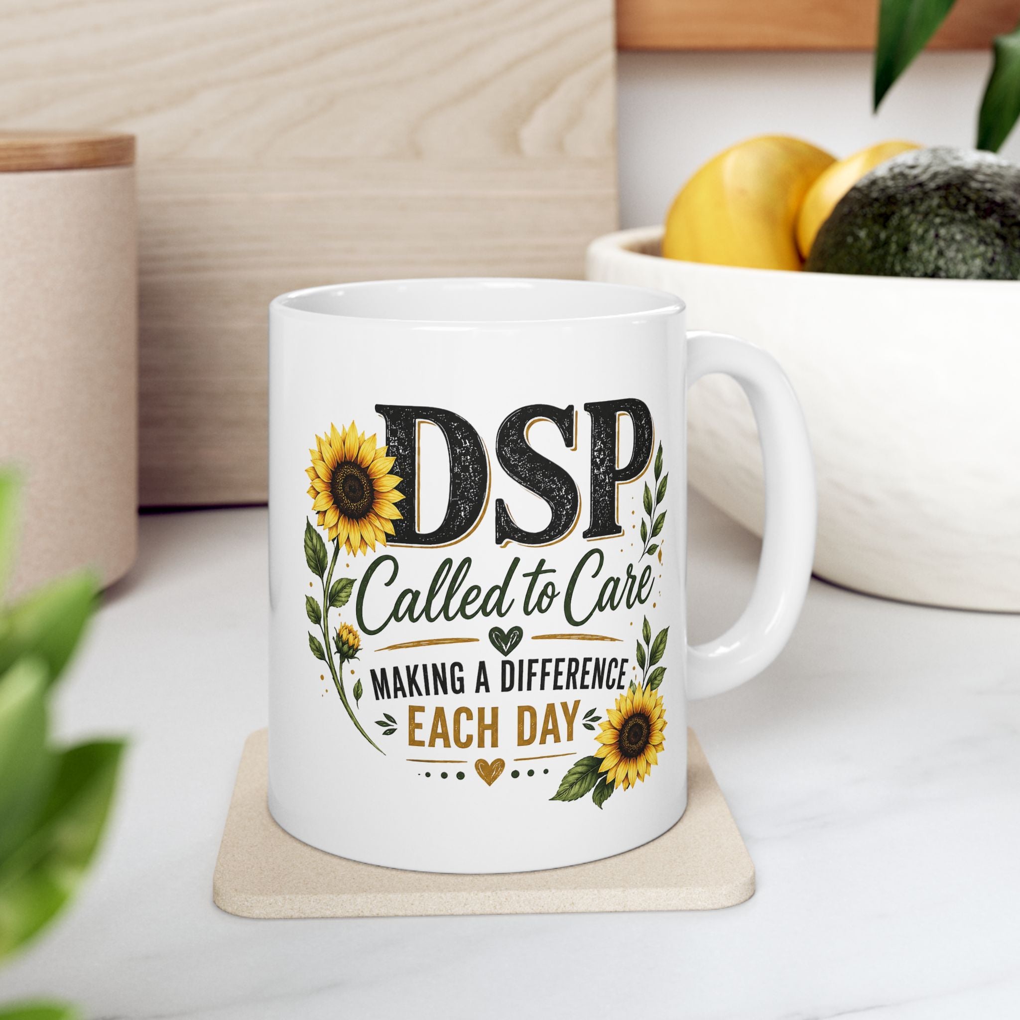 Called to Care Ceramic Coffee Cup 11oz Direct Support Professional Gift for Caregivers