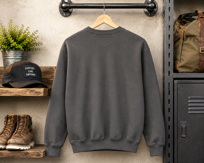 Sweatshirt — "Respect the Role, Recognize the" Minimal Statement Crewneck