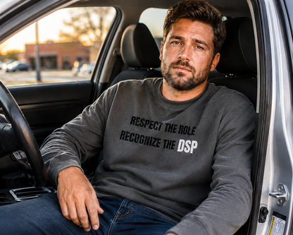 Sweatshirt — "Respect the Role, Recognize the" Minimal Statement Crewneck