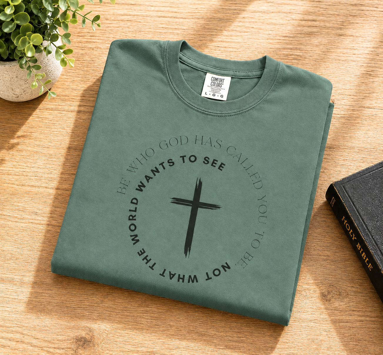 Christian Cross T-Shirt — Be Who God Has Called You To Be Inspirational Faith Tee