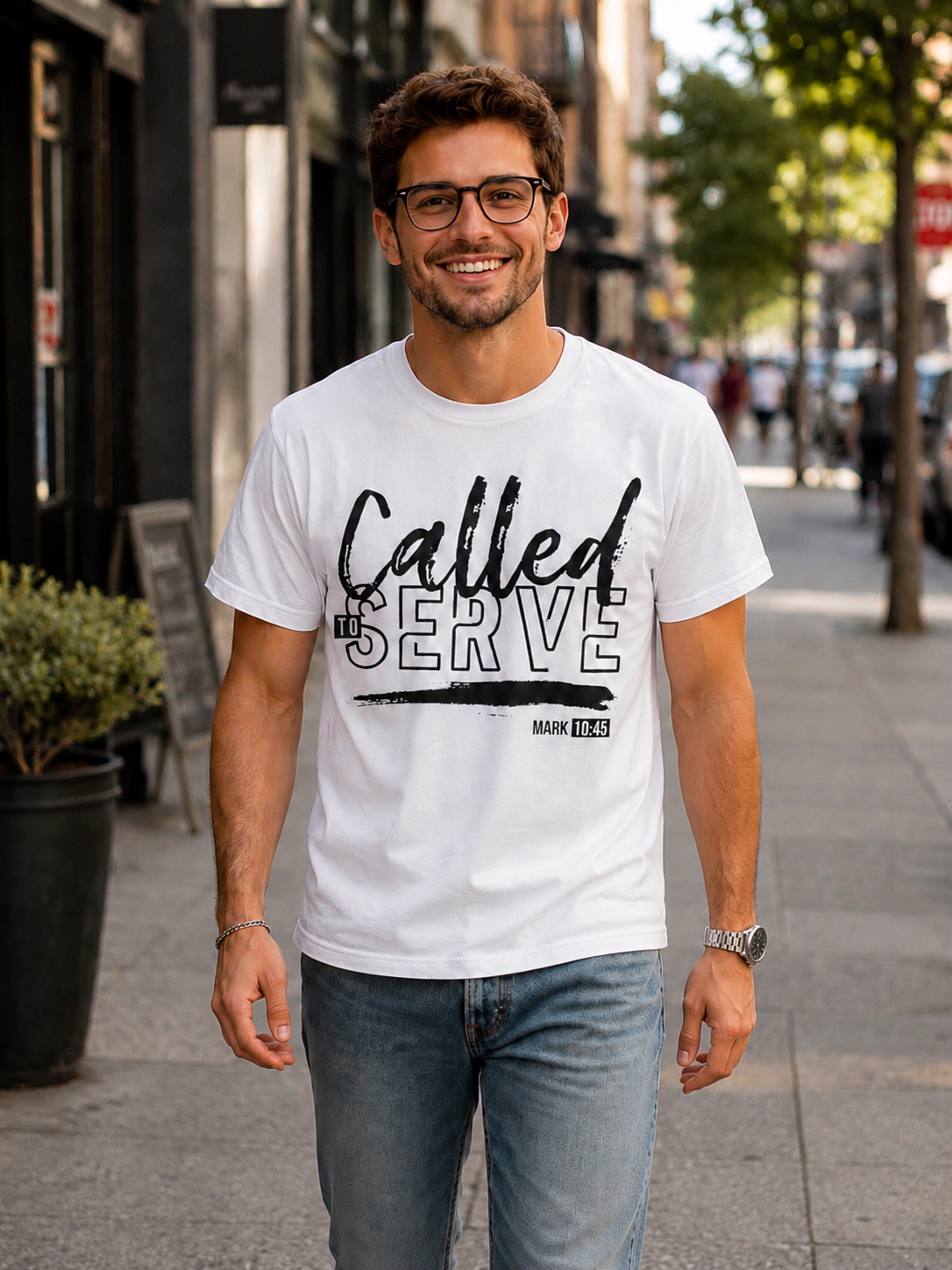 Called to Serve T-Shirt — Christian Faith Tee (Mark 10:45)