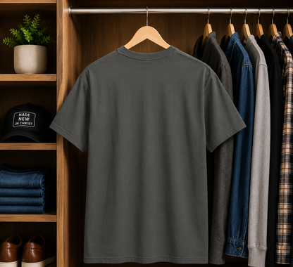 Faith Cross T-Shirt — Minimal Christian Graphic Tee (Garment-Dyed)