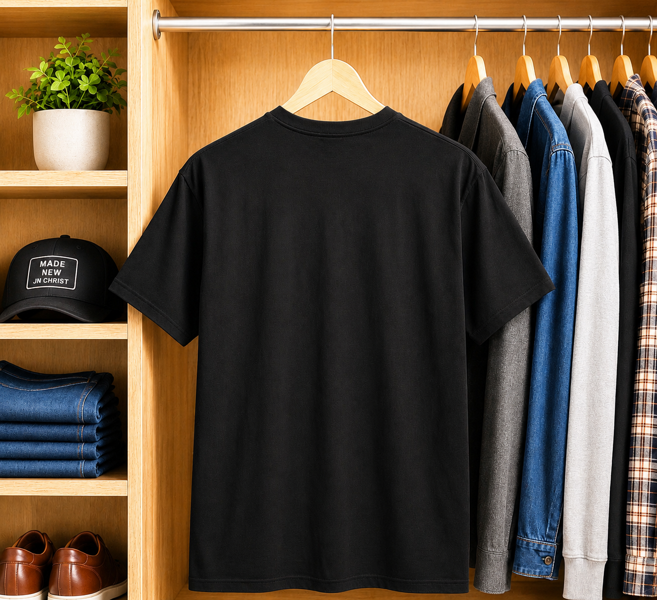 Faith Cross T-Shirt — Minimal Christian Graphic Tee (Garment-Dyed)