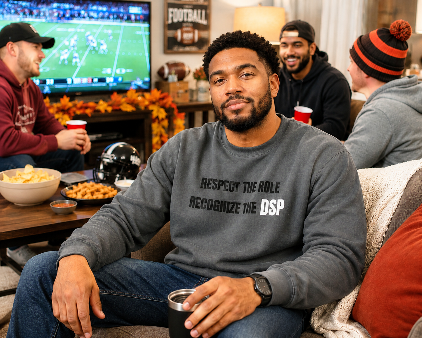 Sweatshirt — "Respect the Role, Recognize the" Minimal Statement Crewneck