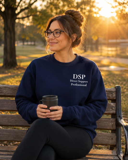 Not Just a Job. A Purpose | DSP Crewneck Sweatshirt | Direct Support Professional Gift