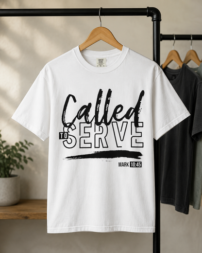 Called to Serve T-Shirt — Christian Faith Tee (Mark 10:45)